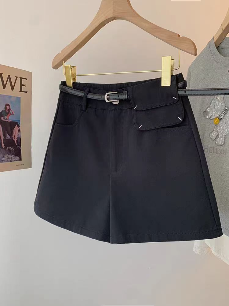 滨莉家 9937 韩版宽松百搭阔腿短裤（没皮带）