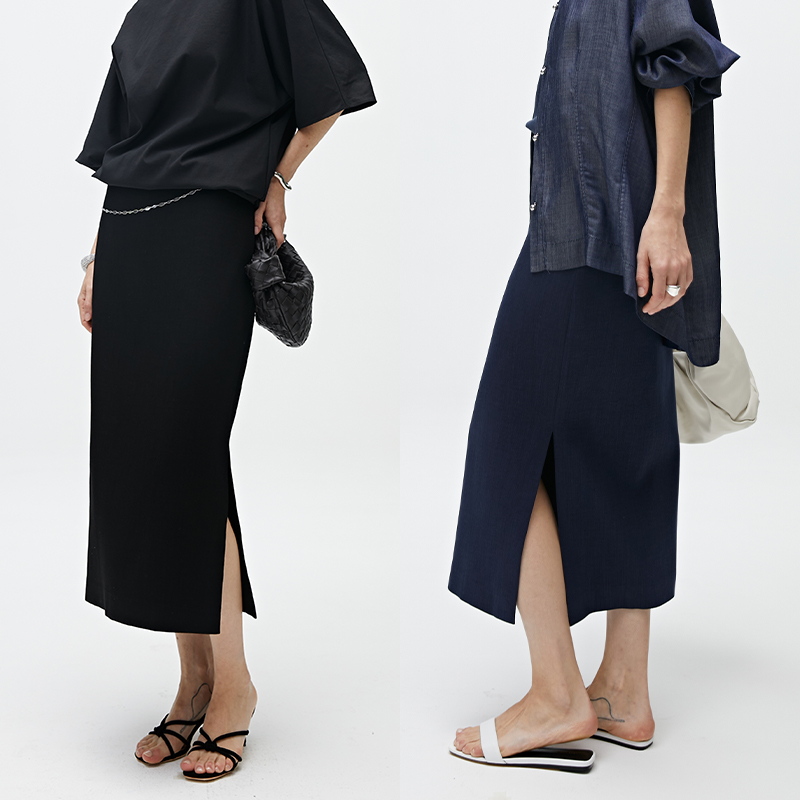 INFFTRU |【流连半裙】金属链半裙 新款百搭显瘦中长半身裙