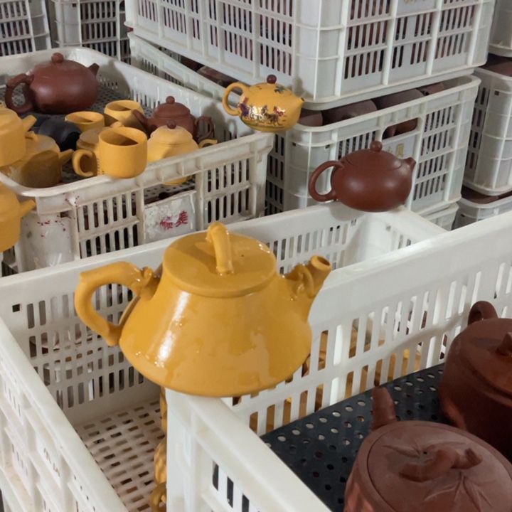 紫砂茶壶茶壶黄色石瓢