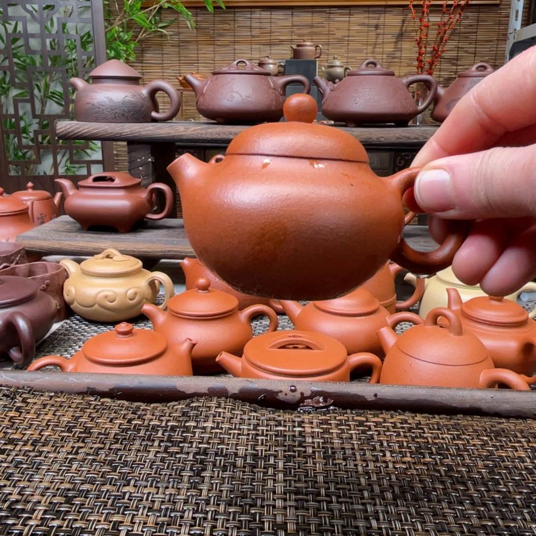 紫砂茶壶宜兴原矿紫砂手工制105