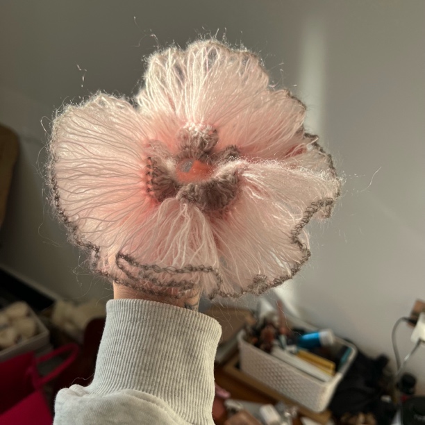 手染线手工钩织萝卜丝大肠发圈秋冬温柔甜美ins风网红百搭小众