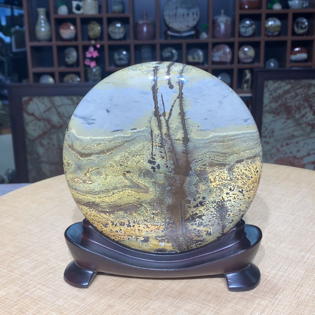 紫砂，广西国画石摆件，收藏观赏