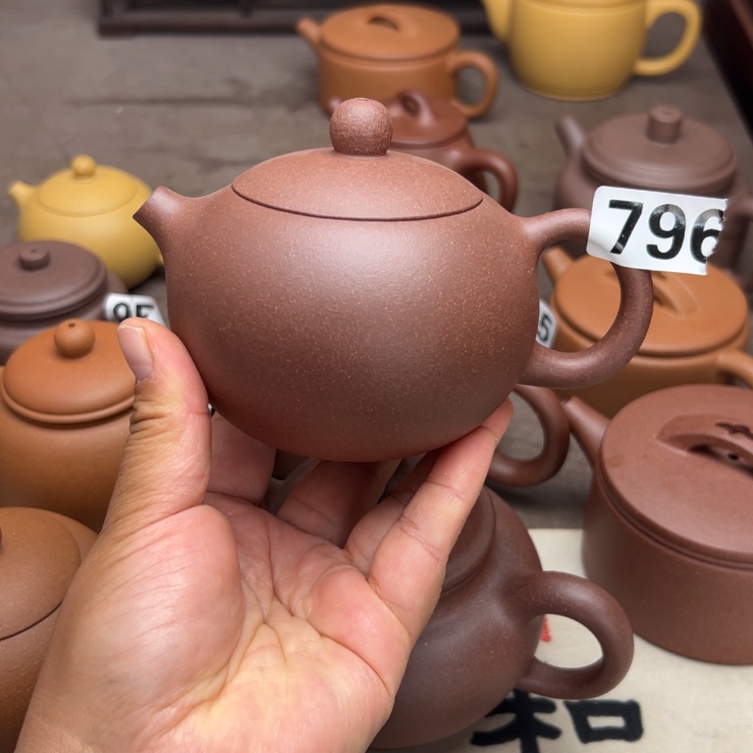 半***雨紫砂茶壶紫泥半手工300cc瑕疵