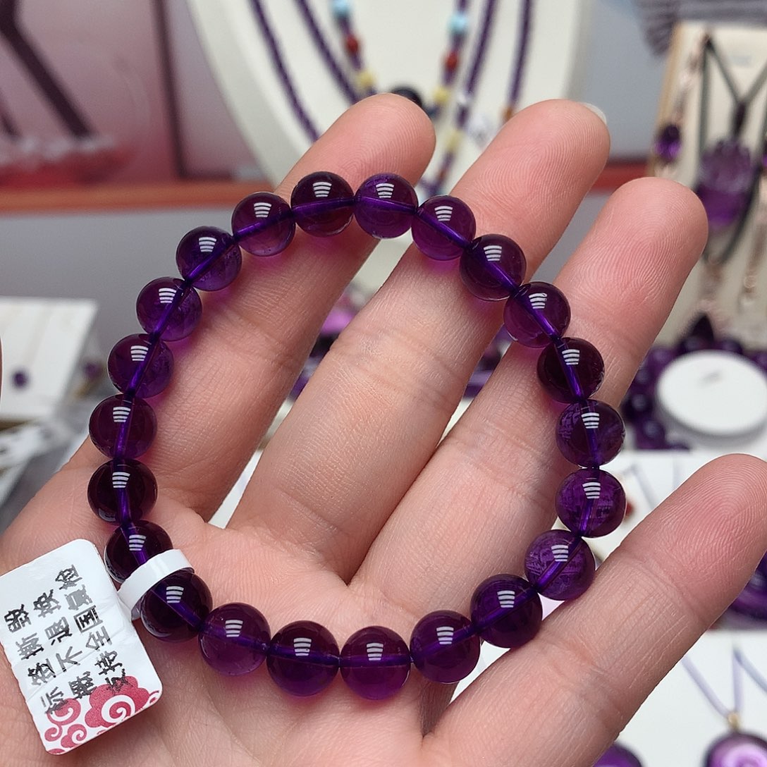紫晶乌拉圭手串8mm未镶嵌@****、
