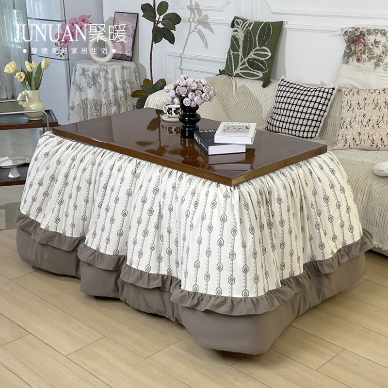 加厚可脱胆拆洗长方形烤火被电暖桌烤火罩套冬季取暖实用好物