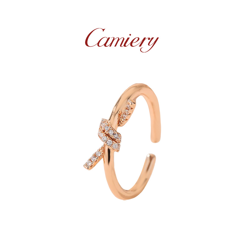 CAMIERY时尚轻奢蝴蝶结戒指气质