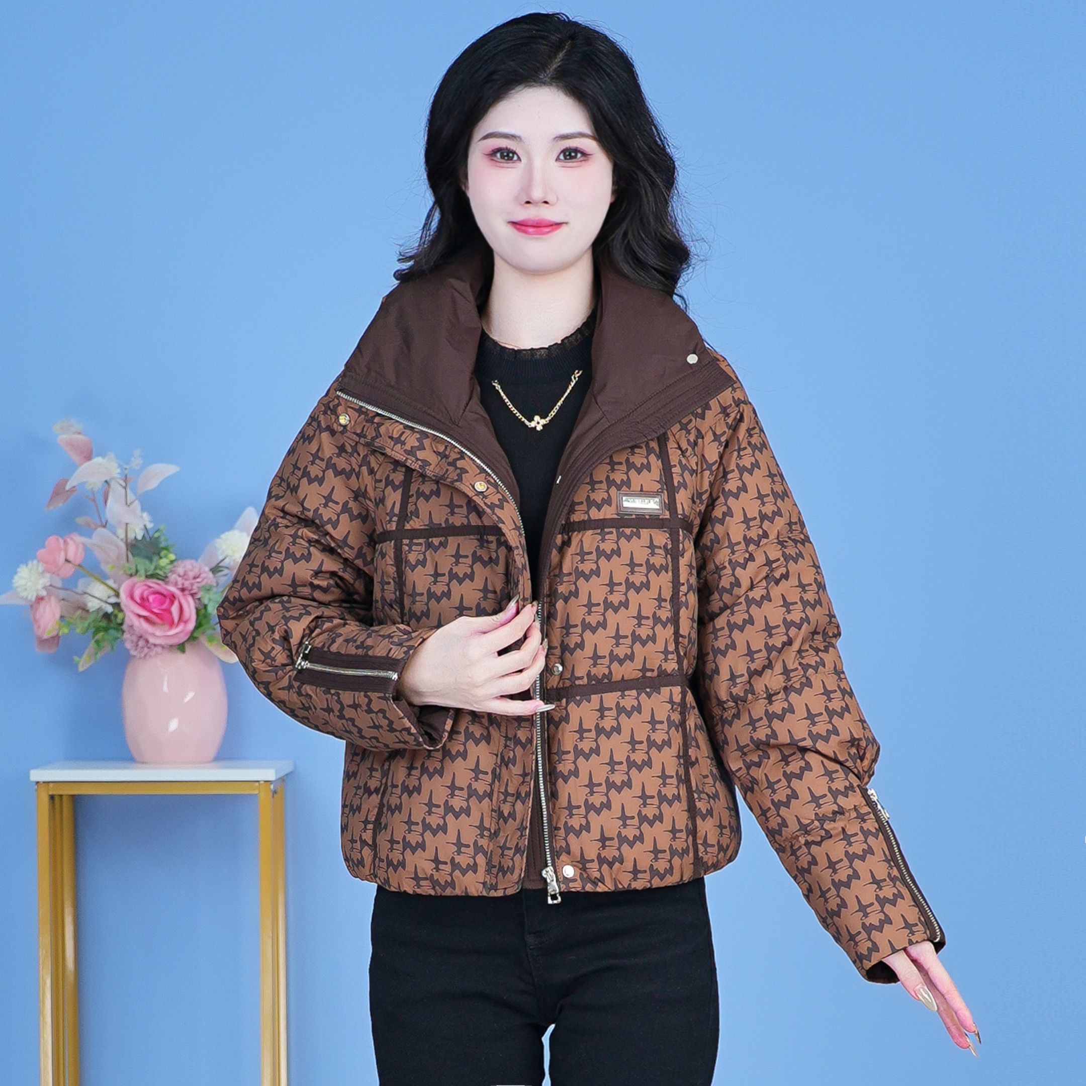 时尚洋气2025年秋冬新款宽松保暖加厚休闲显瘦羽绒服【SJYF3725】