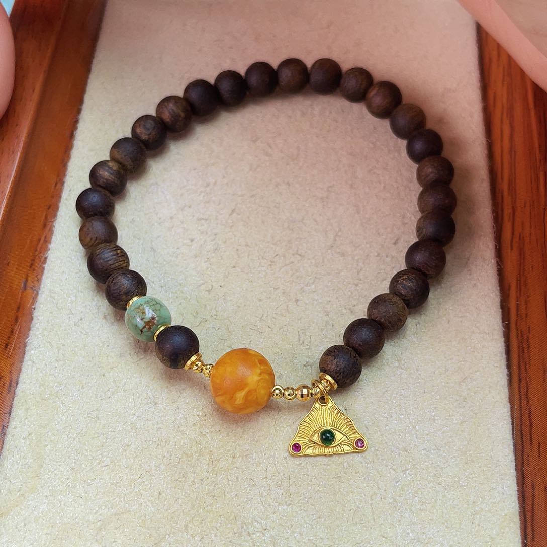 绿松石手链18K金镶嵌