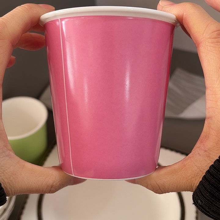 瓷片微瑕骨瓷粉色