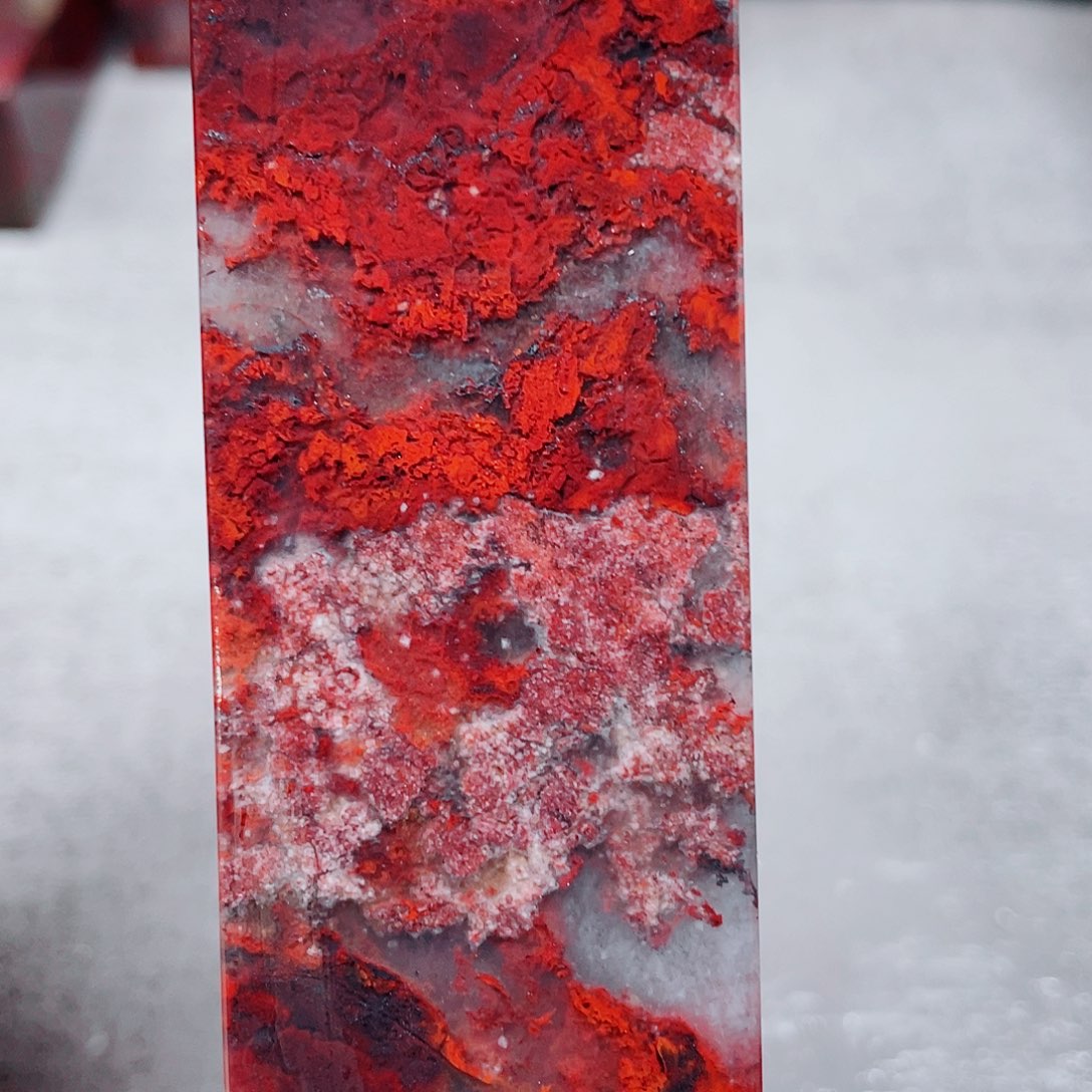 雷***雷玉桂林鸡血玉印章镇尺