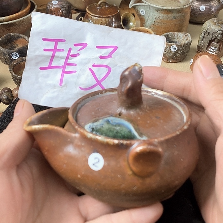 杯手工粗陶、柴烧茶器