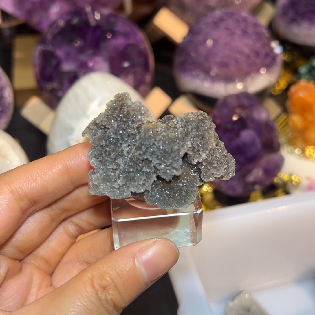 紫晶珠宝半成品未镶嵌12软糖可做矿标摆件