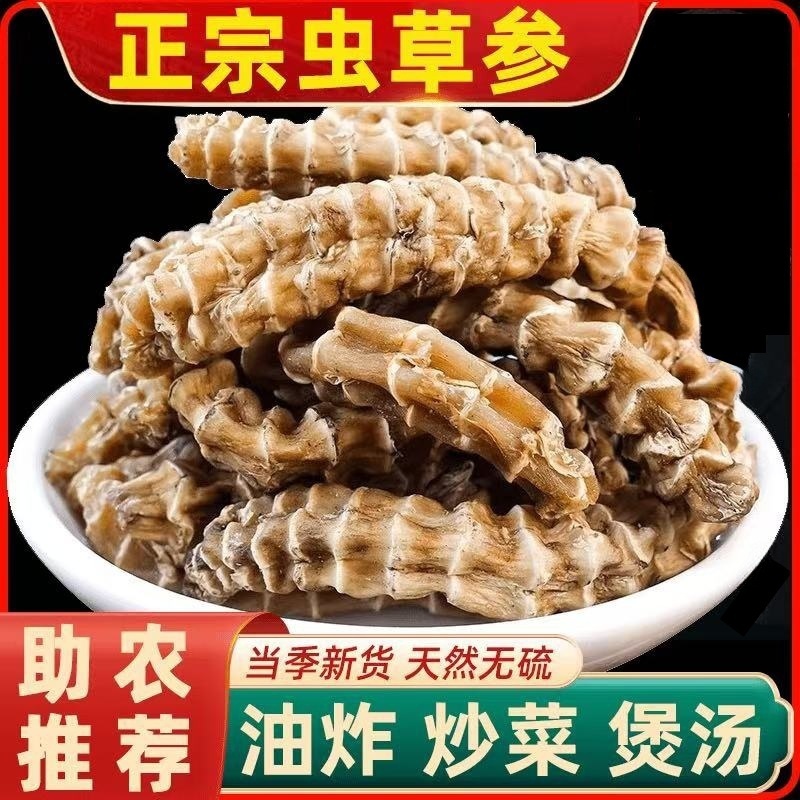 【助农补贴】【买半斤送半斤】云南深山虫草参干货正宗地参煲汤泡酒料