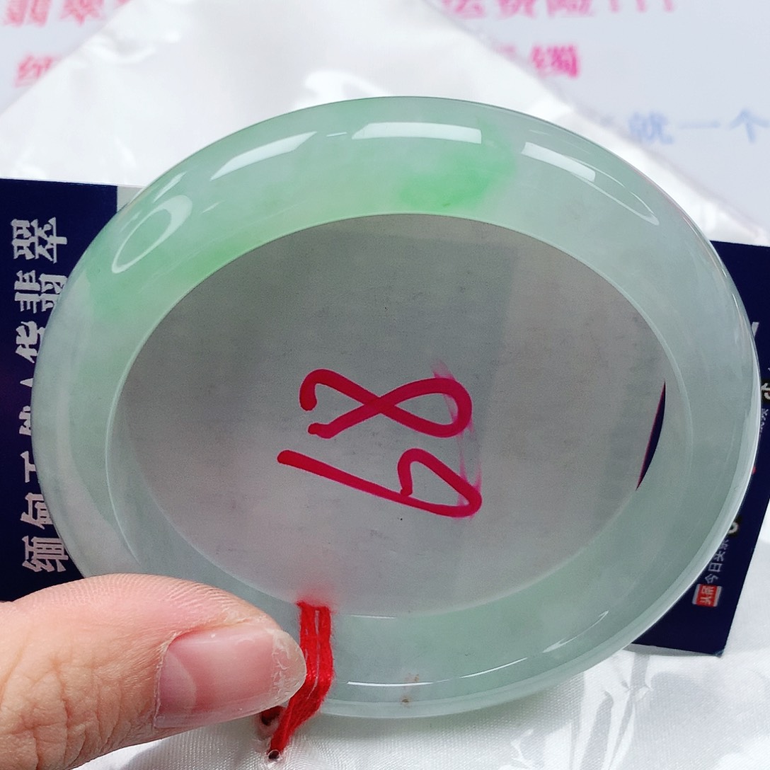 翡翠手镯未镶嵌58圈缅甸天然翡翠a圈