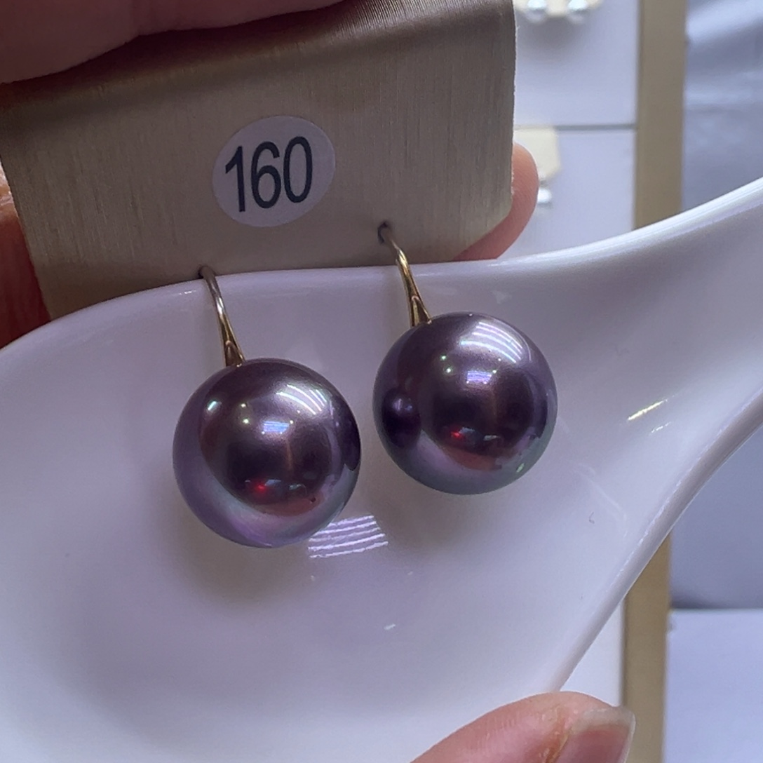 淡水珍珠耳饰银S925镶嵌