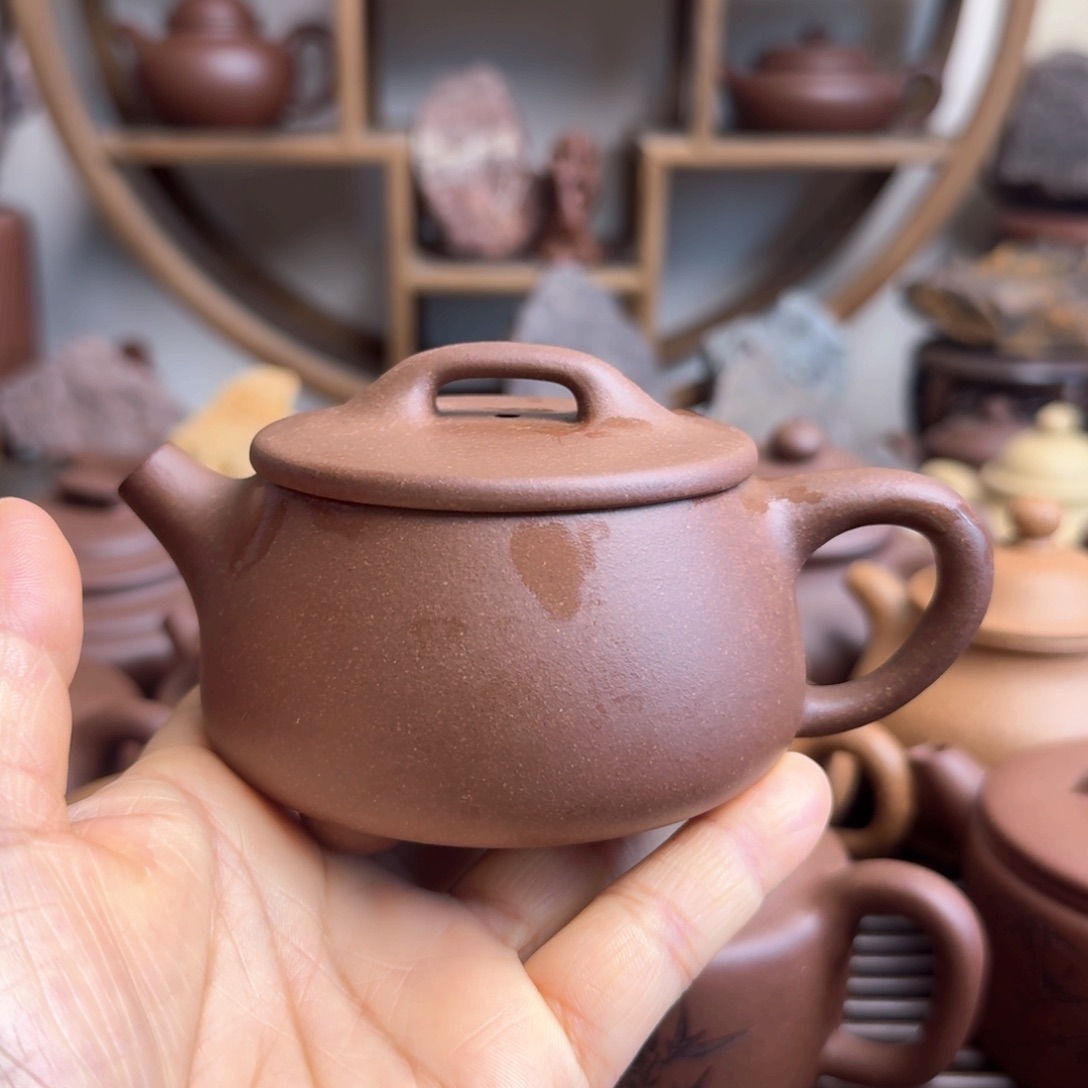 茶壶紫砂190cc宽口石瓢嫩底槽清