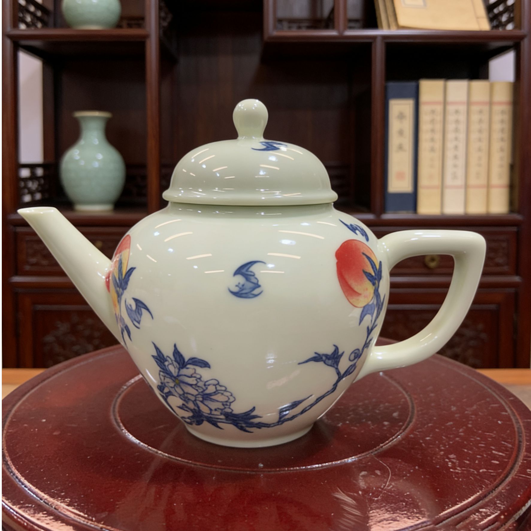 绿稀土事事如意壶-昌南陶瓷研究院1962+证书+礼盒