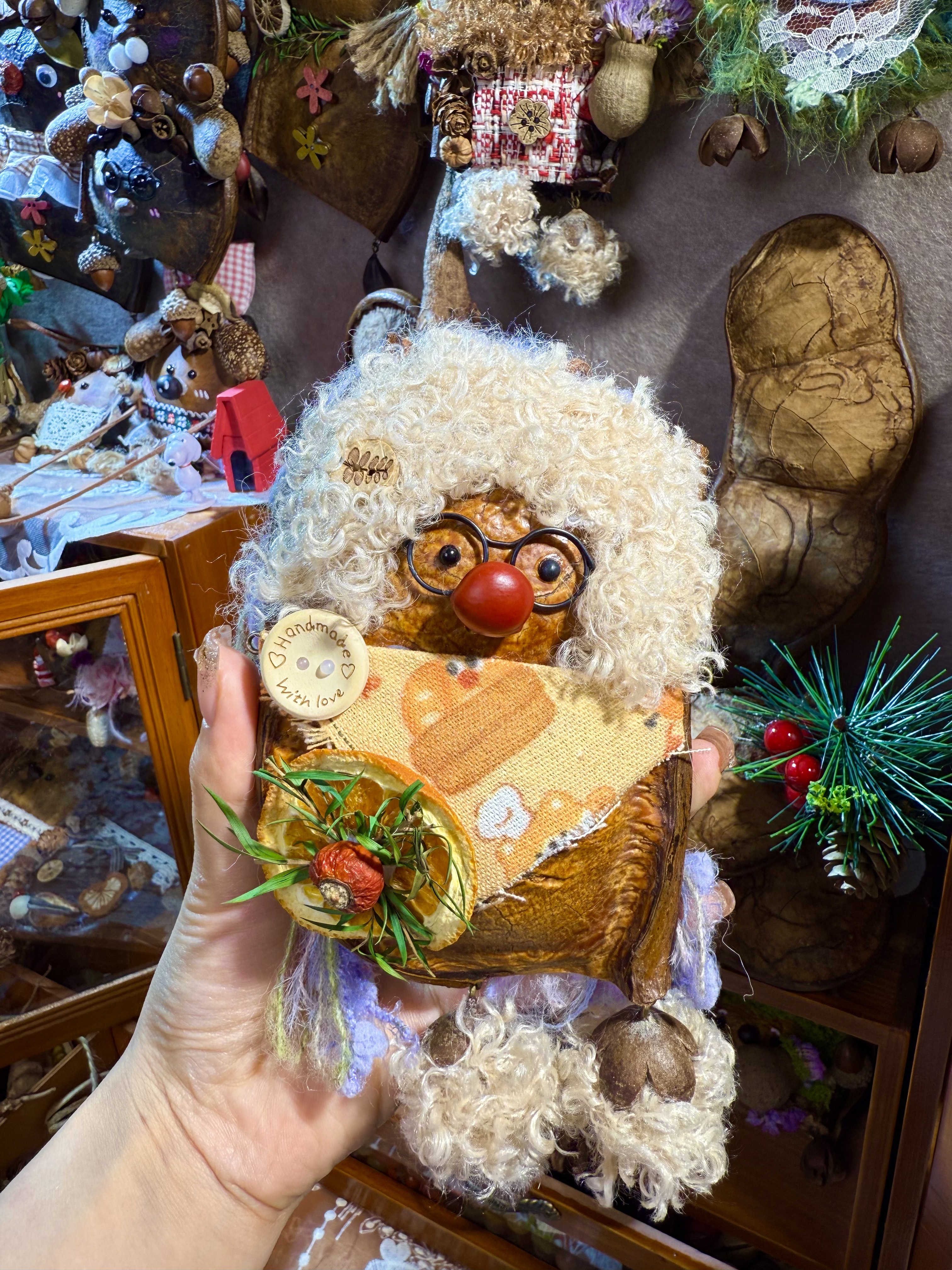 手工榼藤豆荚 有趣的豆儿～挂饰复古奇趣摆件