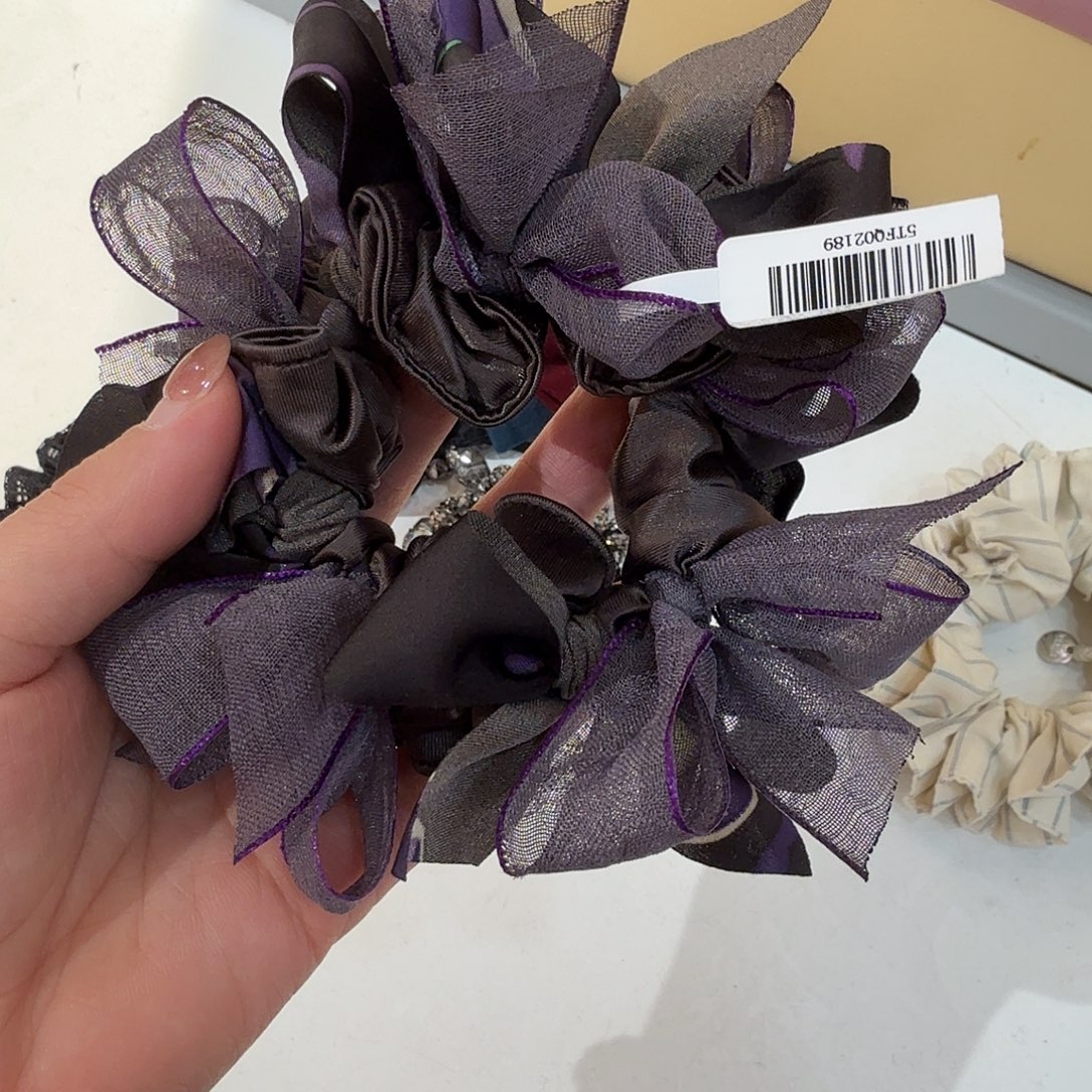 布艺非金属紫色发圈