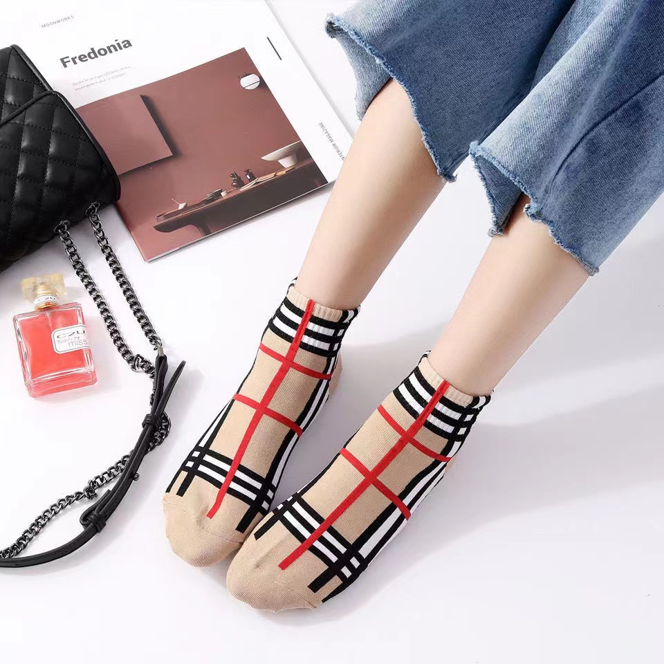 三双-复古格子袜三双-复古格子袜