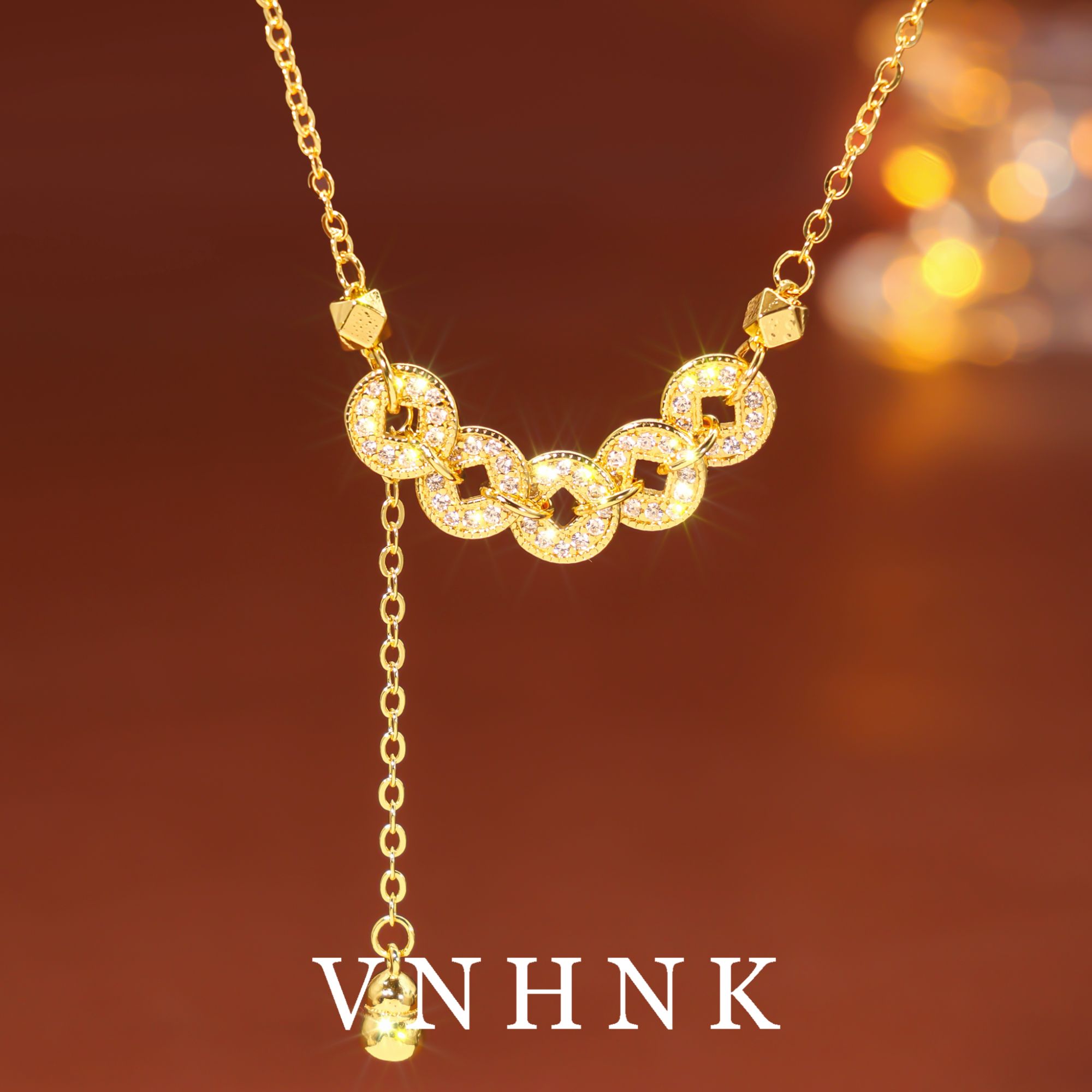 铜合金合成锆石项链 美可儿   M619  金色(50cm)时尚气质项链预售