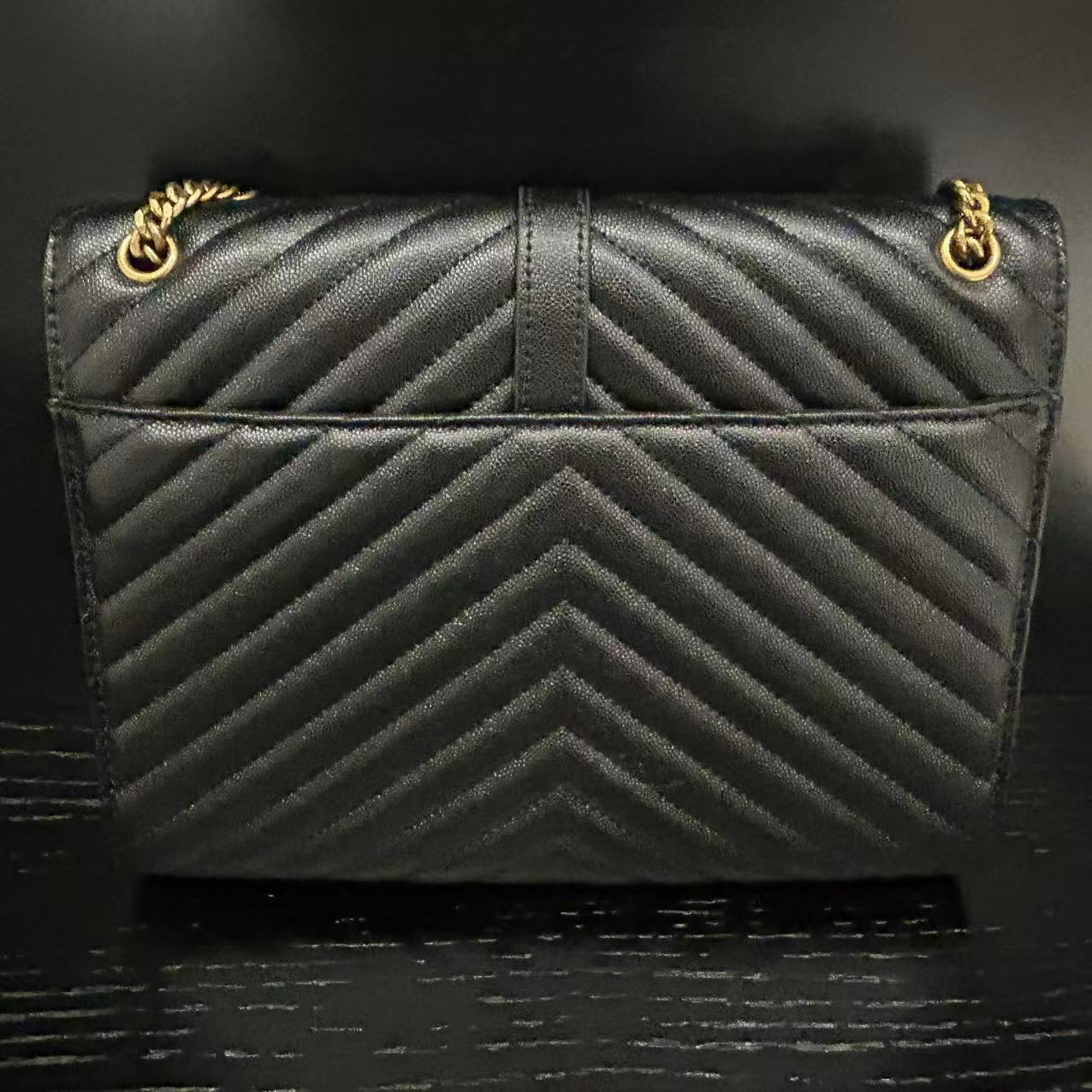 COCO DICV2025新款高端定制时尚女包 鱼大信封 80705 黑色经典