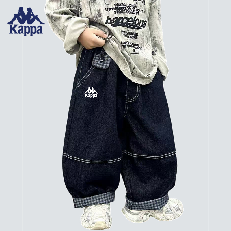 Kappa Kids卡帕【专柜直发】秋冬季百搭原色牛仔不掉色百搭牛仔裤