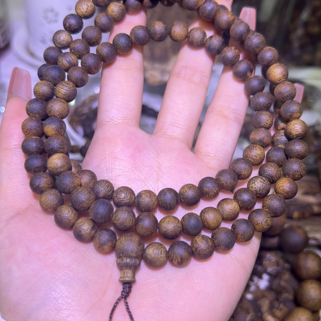 沉香手串奇楠沉香多圈手串26克0.8勺子