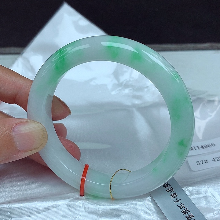 翡翠未镶嵌手镯57圈4966