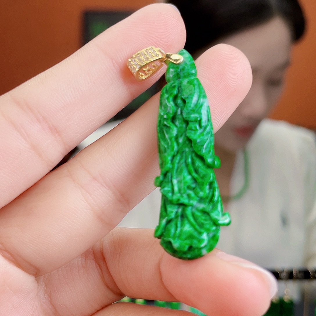 翡翠未镶嵌耳饰饰品