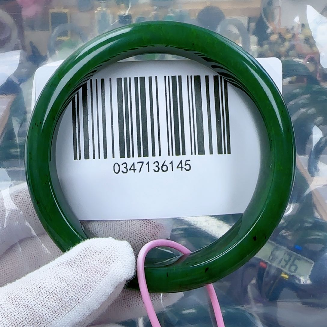 和田玉（碧玉）手镯未镶嵌64