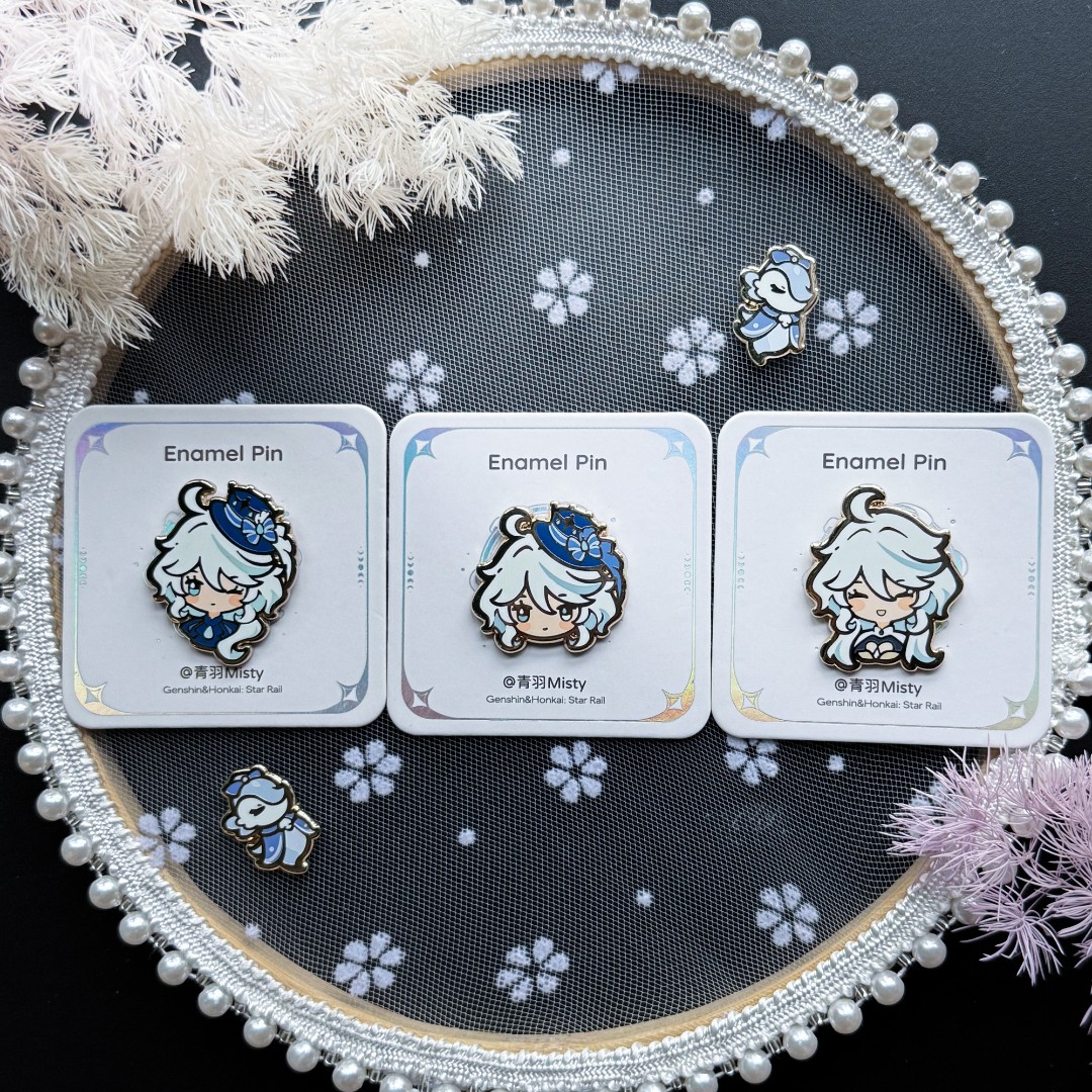 【现货】原创芙宁娜仿珐琅金属徽章同人周边