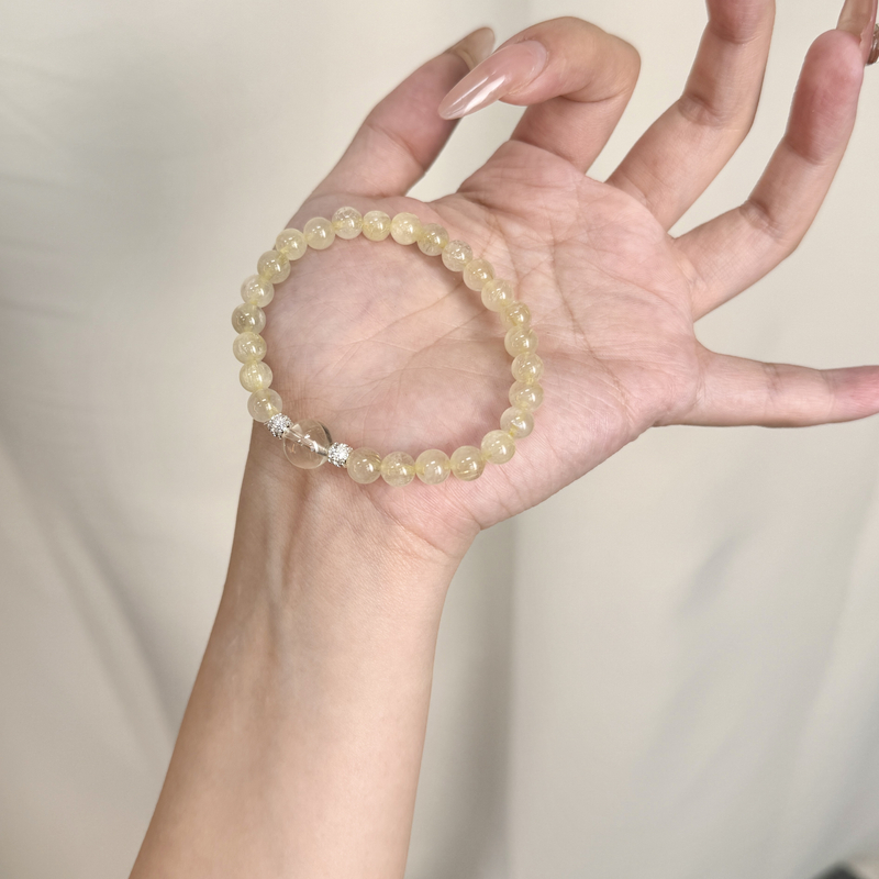 天然金发晶x黄水晶手串