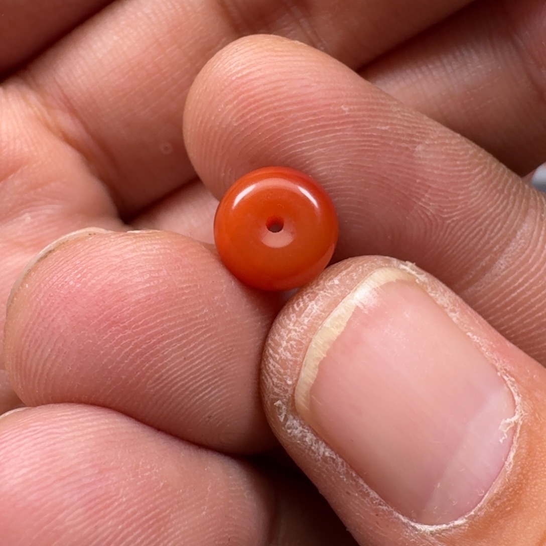 南红玛瑙双色平安扣9✖️5.6mm未镶嵌