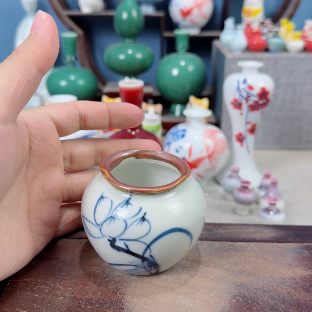 陶瓷手工小花器摆件
