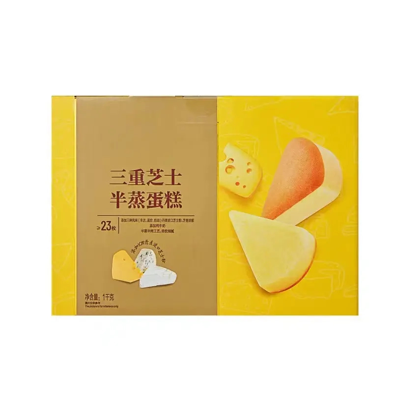 「MembersMark/山姆」三重芝士半蒸蛋糕1kg零食轻乳酪蛋糕