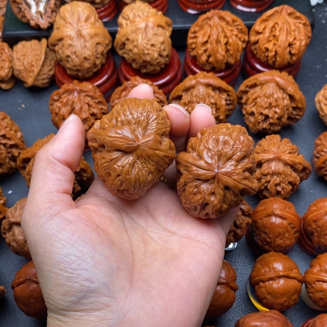 把件文玩核桃48驴打滚色差介意勿拍