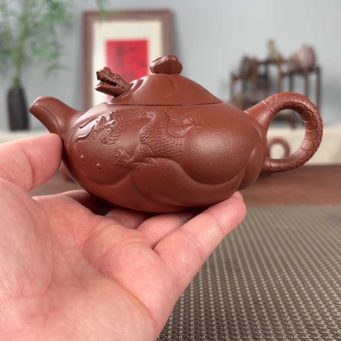 紫砂茶壶黄龙山原矿紫砂壶