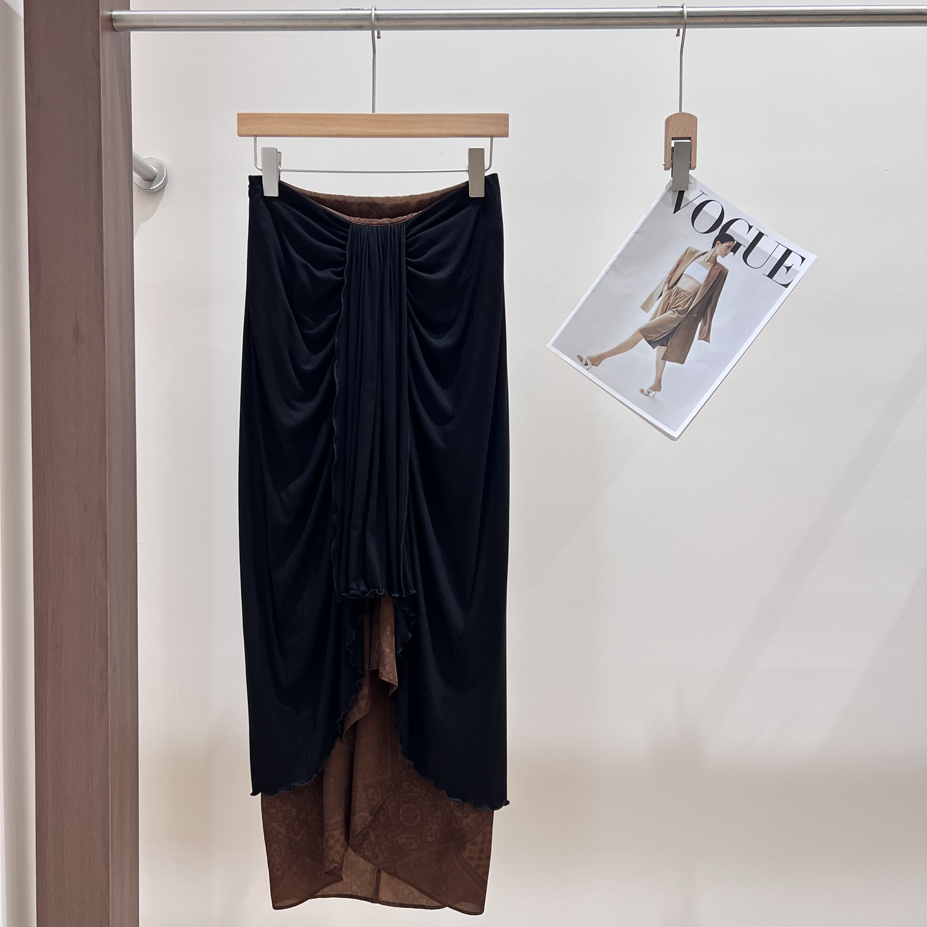 ZZ轻奢O型遮胯女不规则成人半身裙复古港风低腰欧美风X134