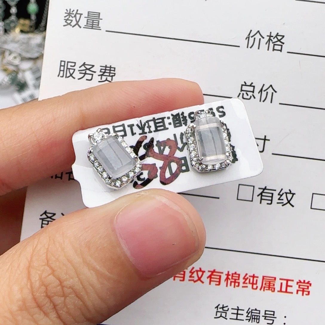 翡翠戒指银S925镶嵌戒指