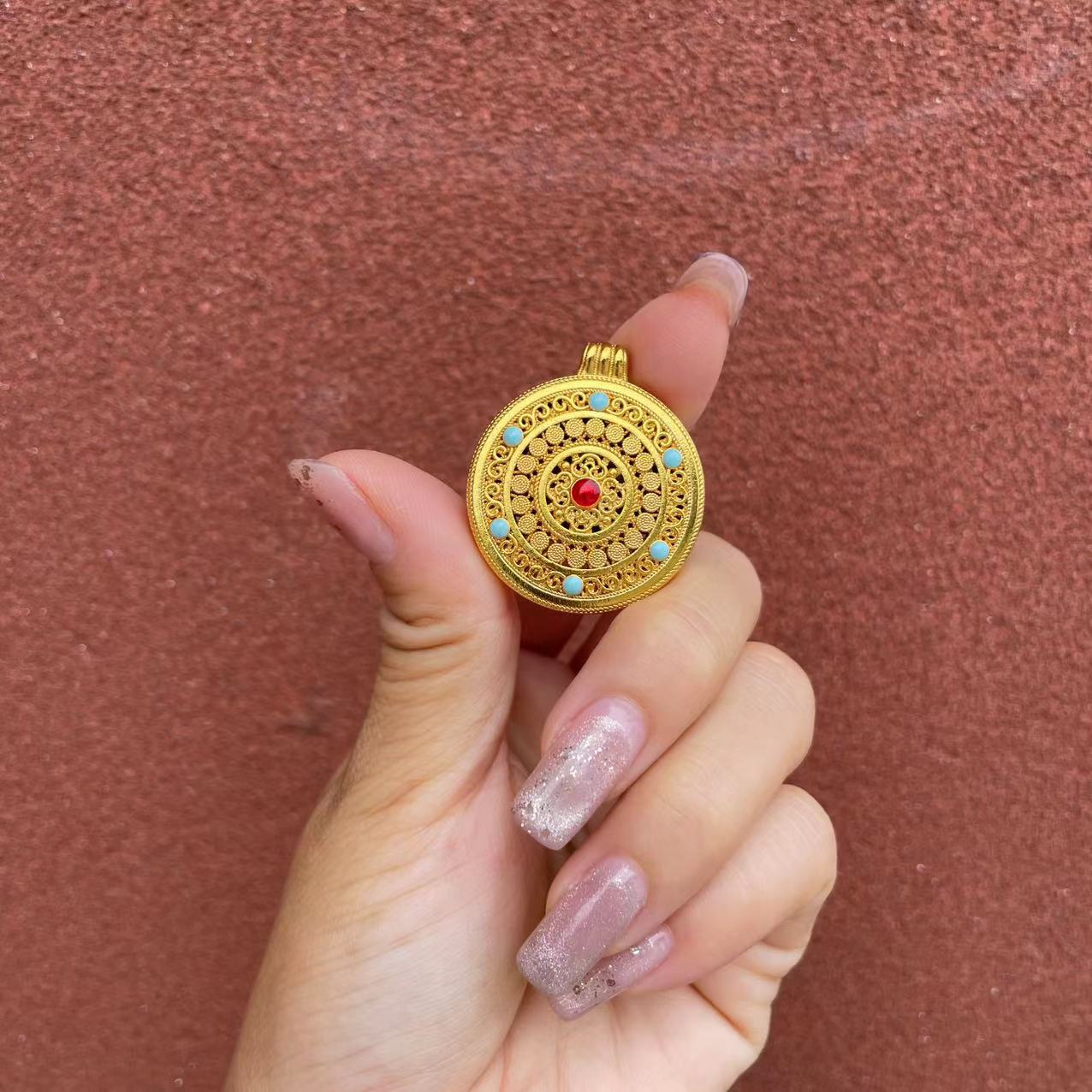 吊坠足银 564精美罗盘吊坠