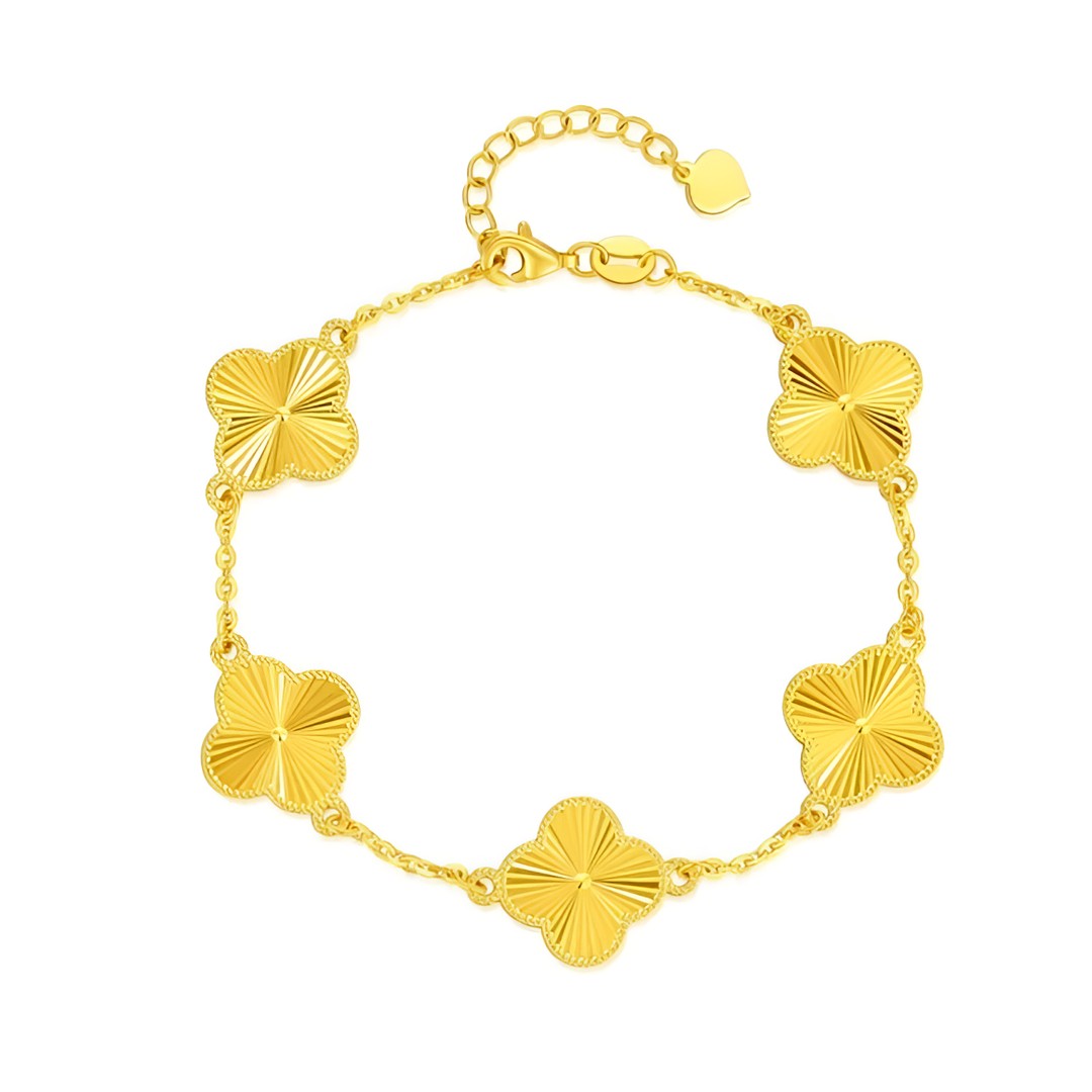 铜合金手链 2025新款镭射小幸运手链女款精美百搭不掉色金色手饰