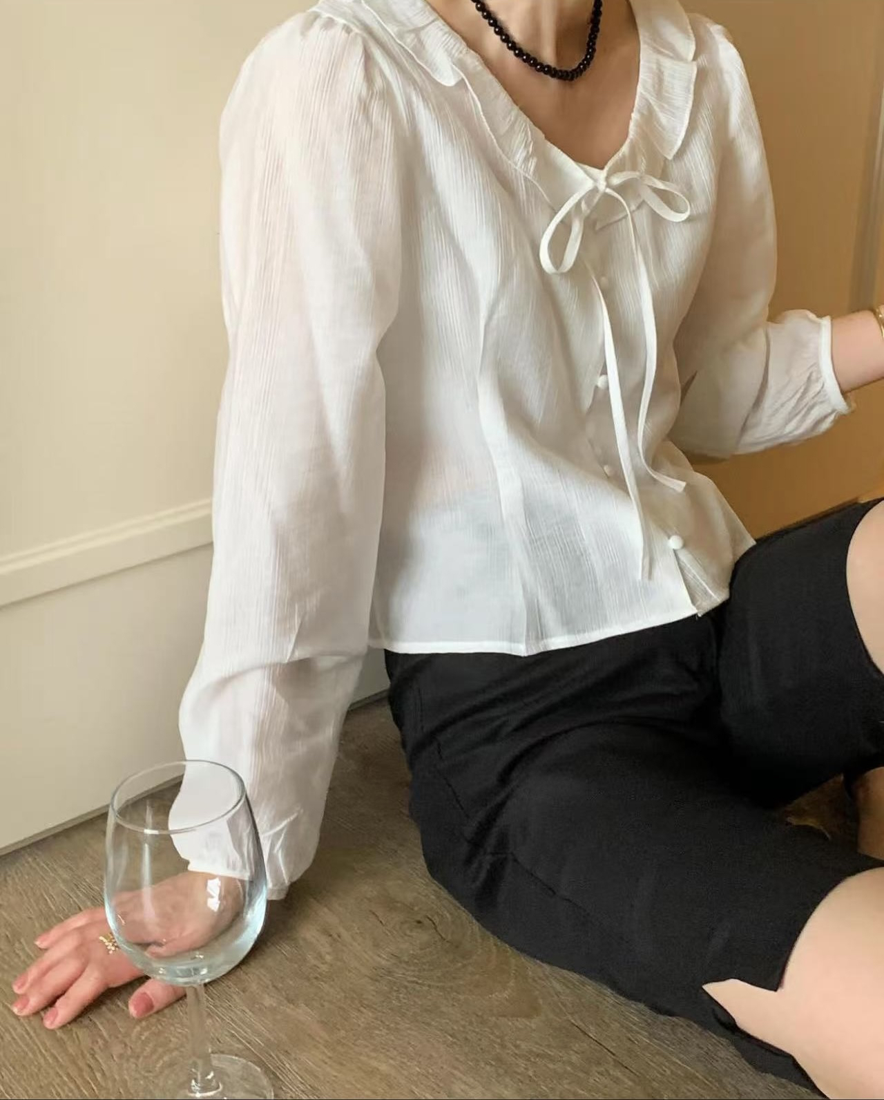 韩国东大门2025新款女装  704i 翻领小衫百搭韩版显瘦长袖