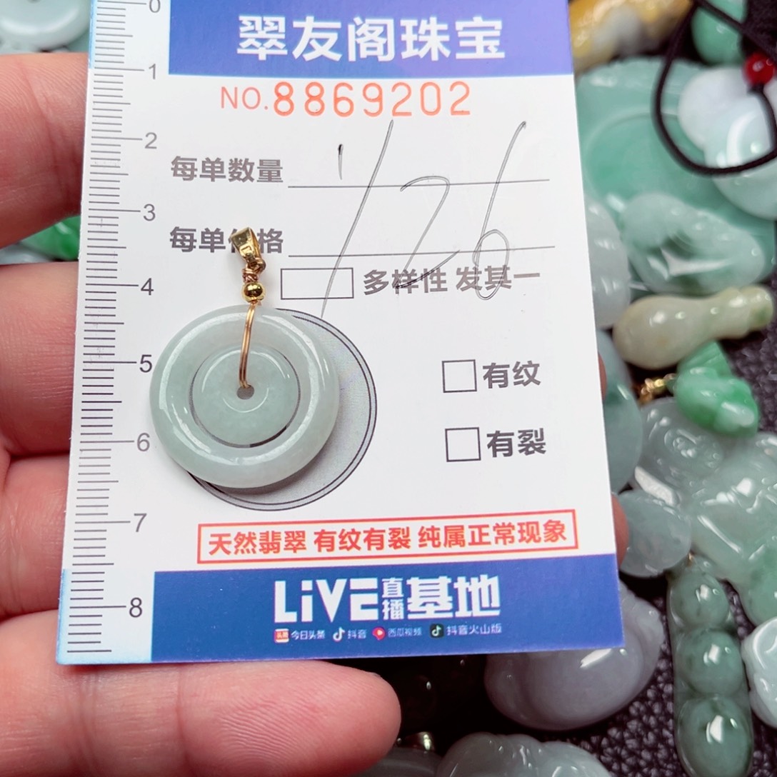 翡翠未镶嵌吊坠(不含链)