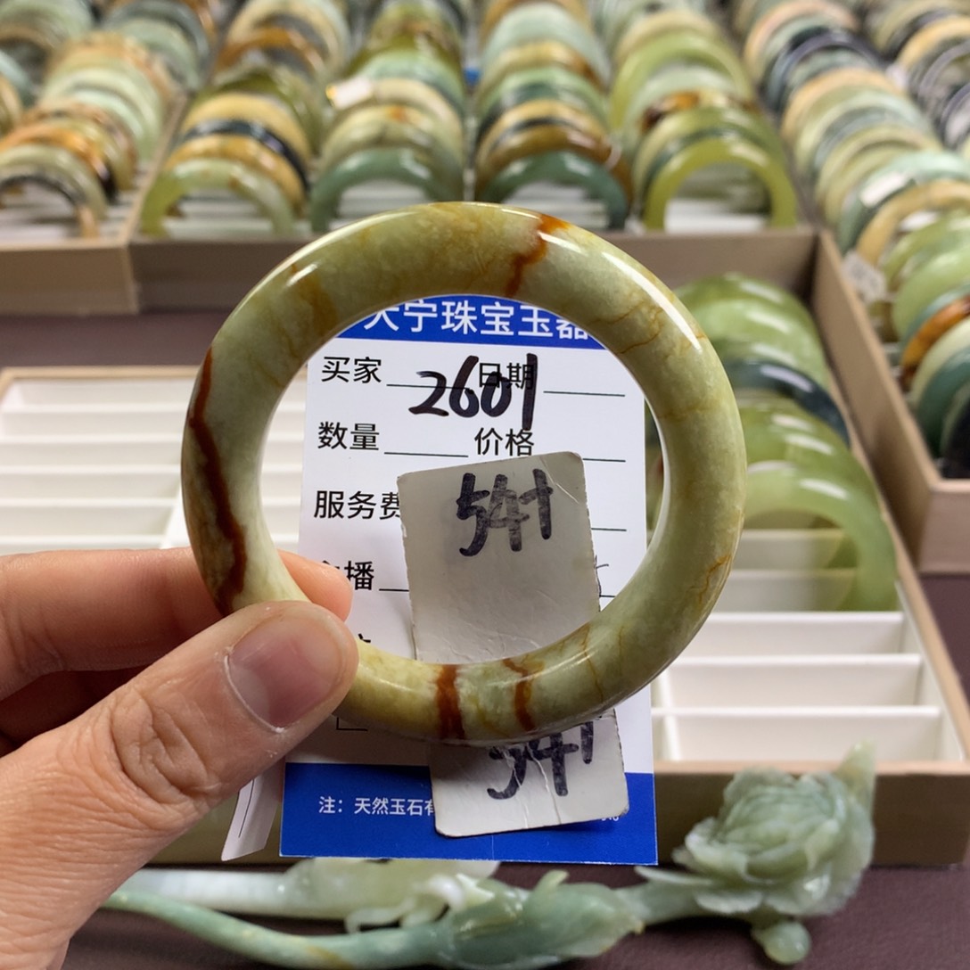 蛇纹石玉未镶嵌发饰2601