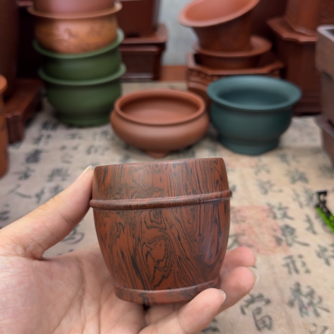 紫砂花盆宜兴紫砂正品6.5x6.5