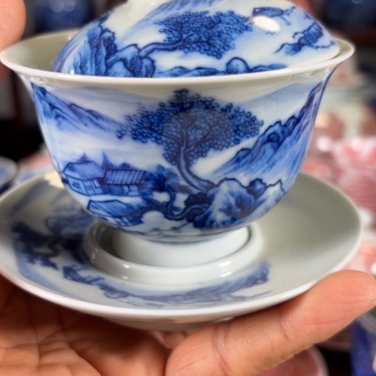 陶陈茗博纯柴窑茶器，瑕疵，失圆