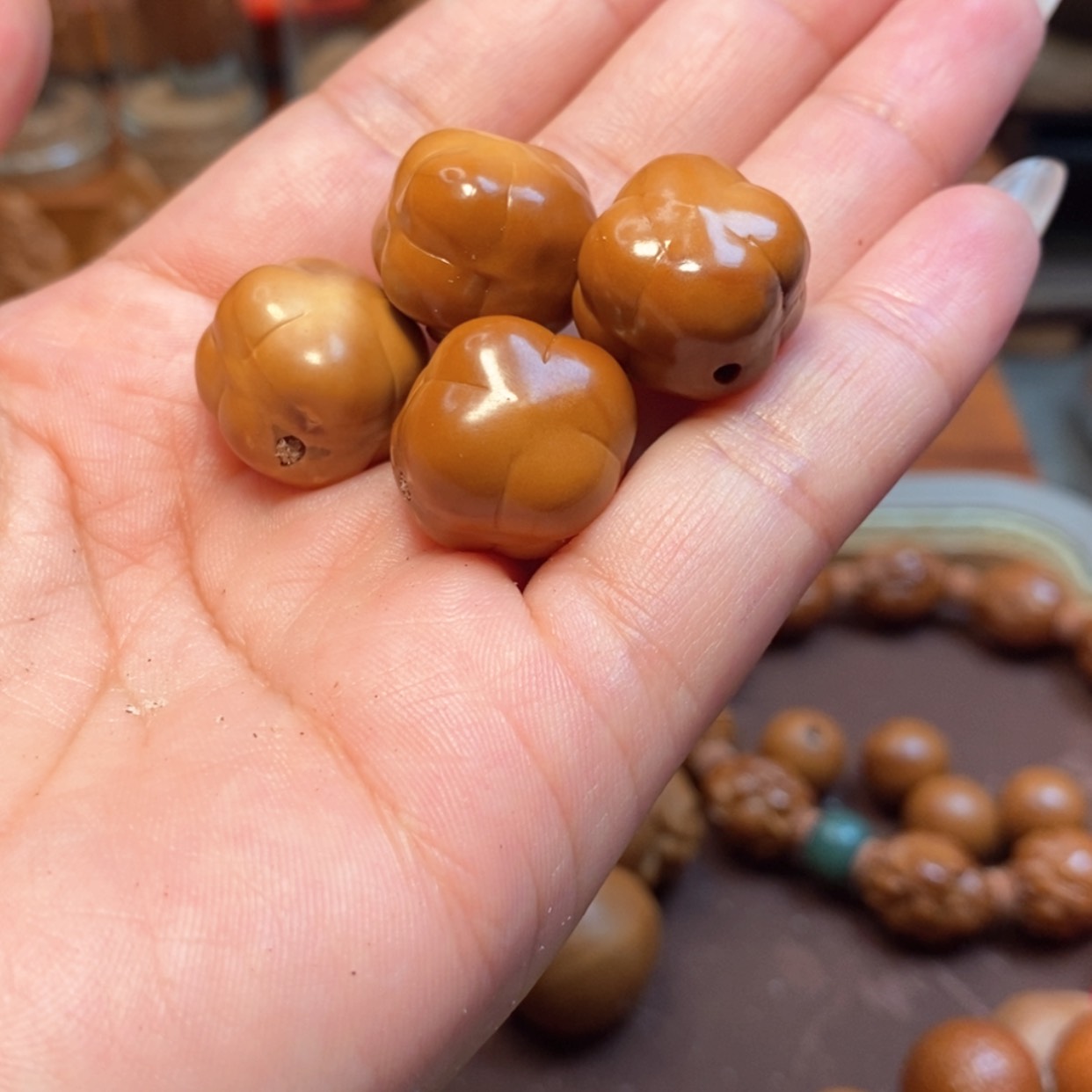 【闪购商品】橄榄核吊坠事事如意