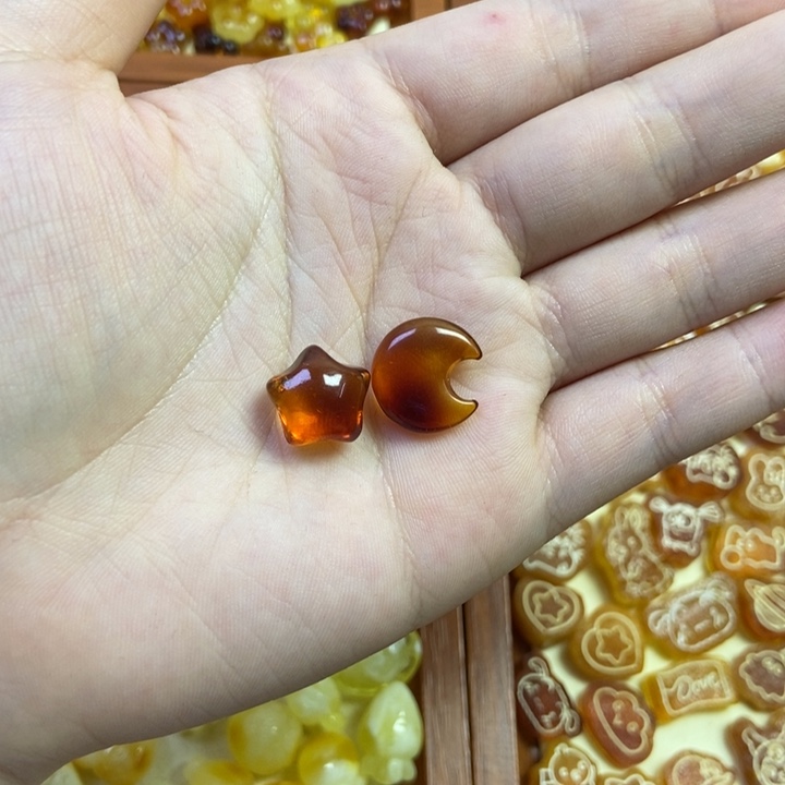 琥珀未镶嵌珠宝奇石星月