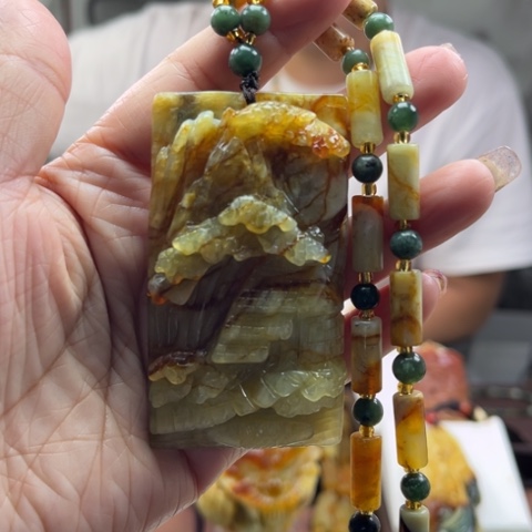 岫玉挂件未镶嵌挂件